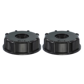 PATIKIL 275-330 IBC Tote Hose Adapter, 2 Pcs 2-3/8" Thread x 1/2" Hose Food Drain Adapter for Garden Hose Connector, Black