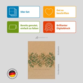 50 A7 Place Cards for Wedding, Birthday or Other Events (Assorted Designs)