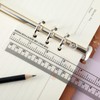 4PCS Journal Ruler，Ymapinc Book Marker Clear Notebook Ruler with Holes