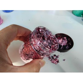 Gilding Flakes,Gold Foil Flakes for Resin,Blue Red Purple Pink Metallic Foil Flakes for Resin Jewelry Making,Nails,Painting Art,Crafts and Slime (Peach Red)