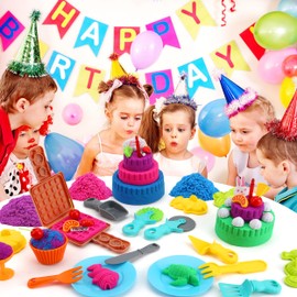 YIDESTARS Sensory Play Kit: Sand Art & Ice Cream Toy - 4lbs Colorful Sand,Molds,Tools,Sandbox w/Lid - Fun Gift for Kids(3-8)