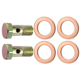 MACHSWON Car 2 Set Banjo Bolt Brake Fitting Adapter Kit with 10mm Spacers M10x1.5 Brake Line Thread Single Banjo Bolt