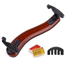 NANYI violin shoulder Pads 1/2 and 1/4[Imitation wood grain] Violin shoulder pads, comfortable foam pads and height-adjustable feet