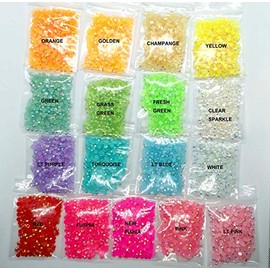 4 Colors Upon Your Choice, 4x400pcs,1600 pcs 3mm AB Jelly Rhinestones Flatback 14-Facet ~ 10ss ~ Tiny ~Decorations (You Pick 4(Message))