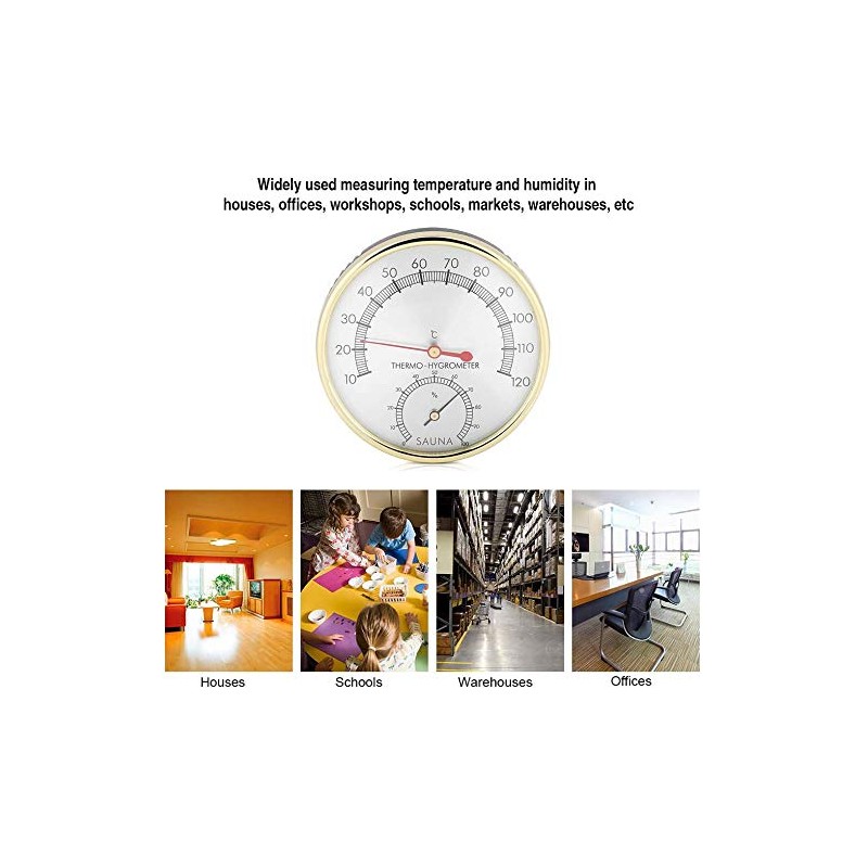 LW SPORT Sauna Thermometer/Hygrometer, for Baths, Hot Springs, Sauna Room,