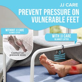 JJ CARE Blanket Lifters for Foot of Bed - Steel and Aluminum Blanket Lifter for Feet Support - Adjustable Blanket Lifter 20 to 28 inches - for Elderly, Foot Cramping, Surgery Recovery, and Arthritis