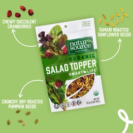 naturSource Organic Salad Topper - Salad Toppings, Salad Mix, Salad Toppers Seeds and Cranberries, Crunchy, Mixed Seeds for Salad, Oatmeal or Yogurt, Gluten Free, Organic - 32 Oz (2 Lb) (Pack of 2)