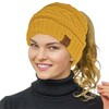 Rosoz 1&2 Packs Ponytail Beanie for Women,Winter Warm Beanie Tail