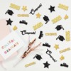 100Pcs 2025 Graduation Party Confetti, Gold Black Glitter Graduation Confetti