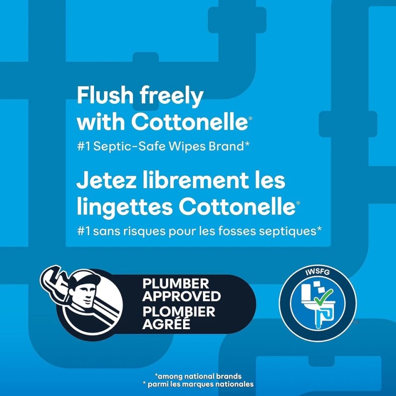 Cottonelle Flushable Wet Wipes for Adults, 1 Flip-Top Pack, 42