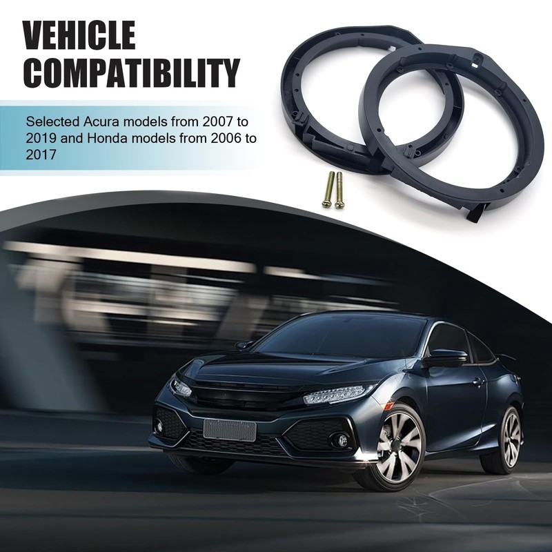 6.5 Inch Speaker Adapter Bracket Ring, All-in-one ABS Plastic Audio