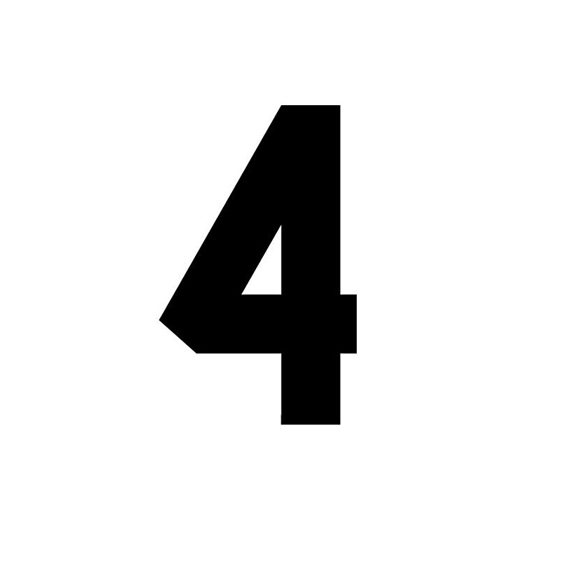 8 Inch 0 to 9 Number Iron On Number for