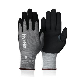 Ansell HyFlex 11-571 Ultra-Light Industrial Safety Gloves for Automotive, Machinery, Equipment, Metal Fabrication, Aerospace, Size 5, Grey (Pack of 1)