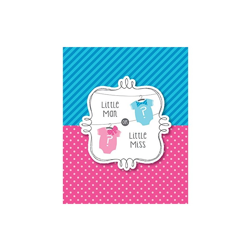 8-Count Baby Shower Invitations, Bow or Bowtie