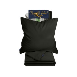 Marie´s Home Bed Linen 135 x 200 cm and 80 x 80 cm 2-Piece Set 1613.2353, Black