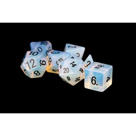 Opalite: Full-Sized 16mm Polyhedral Dice Set