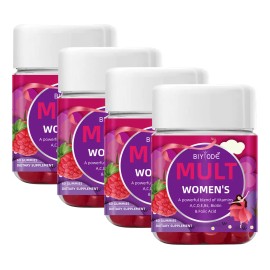 4pc Gomitas Multivitamnicas Para Mujer Con Vitamina Abd3 Sin Sabor - de, y,
