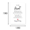EruditeGifts Birthday Card for Aunt - 5 x 7 Inches