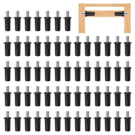 UFURMATE Spring Loaded Repair Pins, 72Pcs Dia. 6.7mm Plastic Iron Plantation Shutter Pins Cabinet Door Repair Pins Damper Replacement Repair Pins Furniture Shelf Pins Support (Black)