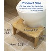 JACNITAD 2 Pack Bamboo Toilet Stool for Adults, 6.5" Toilet
