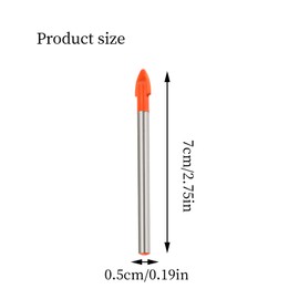 Tile Drill Bit Set 6 mm, Ceramic Drill Bit 6 mm, Carbide Drill Bit with Round Shank, for Wood, Plastic, Masonry, Ceramic Tiles, Concrete, Marble