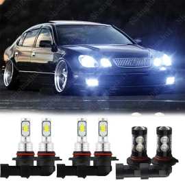 Unbranded For Lexus GS300 1998-2004 6000K LED Headlights High Low + Fog Lights Bulbs Combo