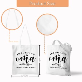 Grandma Gifts Oma Gifts Tote Bag Reusable Grocery Bags Beach Bag Handbags Grandma Birthday Gifts Christmas Birthday Mothers Day Thank You Grandmothers Day Gifts for Grandma Women Mimi Gigi Oma Yaya