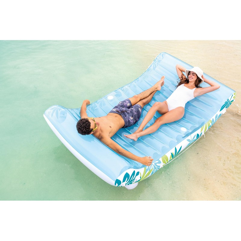 INTEX 56294EP Inflatable Tropical Canopy Lounge: Detachable Fabric Sunshade –