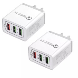 Unbranded 3 Port Fast Quick QC 3.0 USB Hub Home Wall Charger Power Charge Adapter US Plug - 2X QC3.0 Adapters