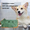 Dog Towel,Super Absorbent Pet Dog Cat Drying Bath Robe Towel(Green-M)