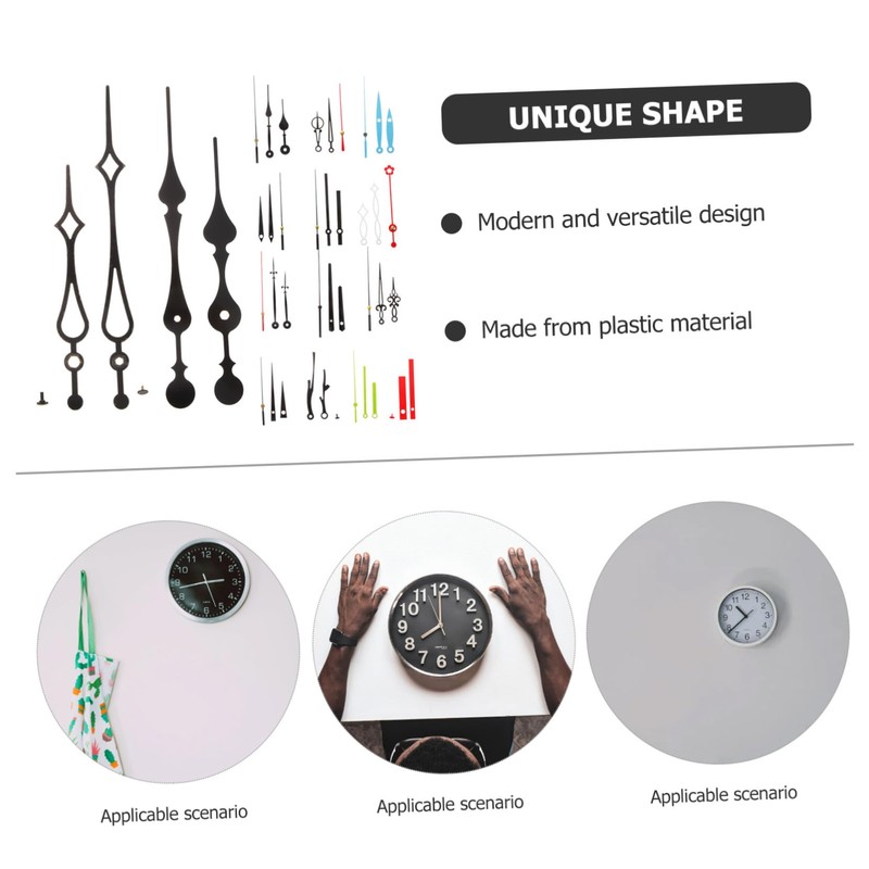 TEHAUX 60 Sets DIY Clock Hands Replacement Kit of Mute