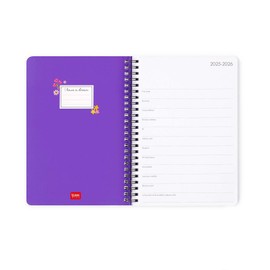 Legami - Spiral Bound Weekly Planner 2025-2026, Flowers, 16 Months, Diary September 2025 to December 2026, Elastic Closure, FSC Certified Paper, 15 x 21 cm