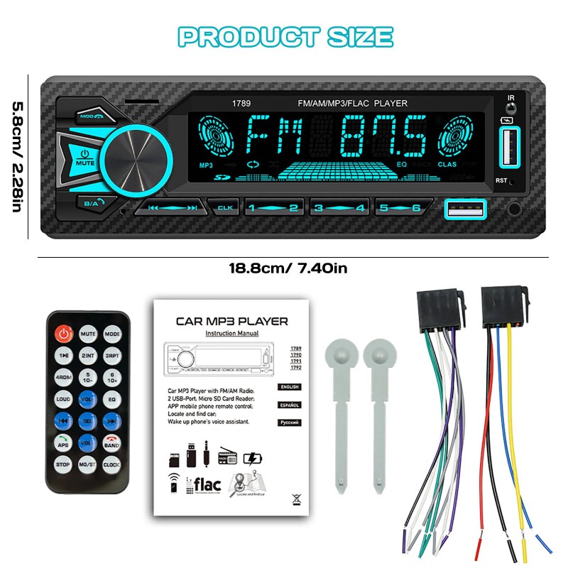 KEPEAK Estereos Para Carros Bluetooth Auto Estereo MP3 Radios Con