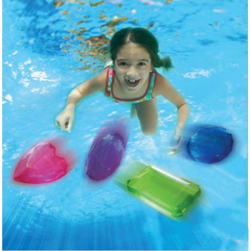 BANZAI Precious Dive Gems 4 Pack, Diving Toy for Water,