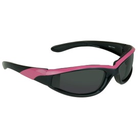 Bikershades Motorcycle Riding Sunglasses Safety Grey Lens Black Pink Frame Women Protective Foam Padded Wind Dust Proof