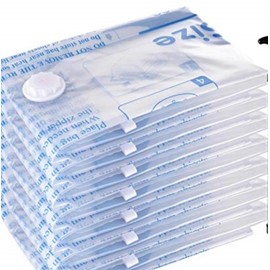 Vacuum Storage Bags 8 Large, Space Saver Sealer Bags, Airtight Compression Bags for Clothes, Pillows, Comforters, Blankets, Bedding(NO PUMP)