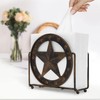 Rustic Brown Napkin Holder Stand Texas Metal Star Star Home