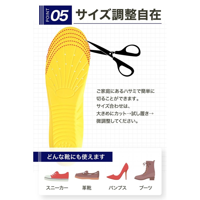 [Thick and Shock Absorbent] Memory Foam, Soft Insole, Standing Work,
