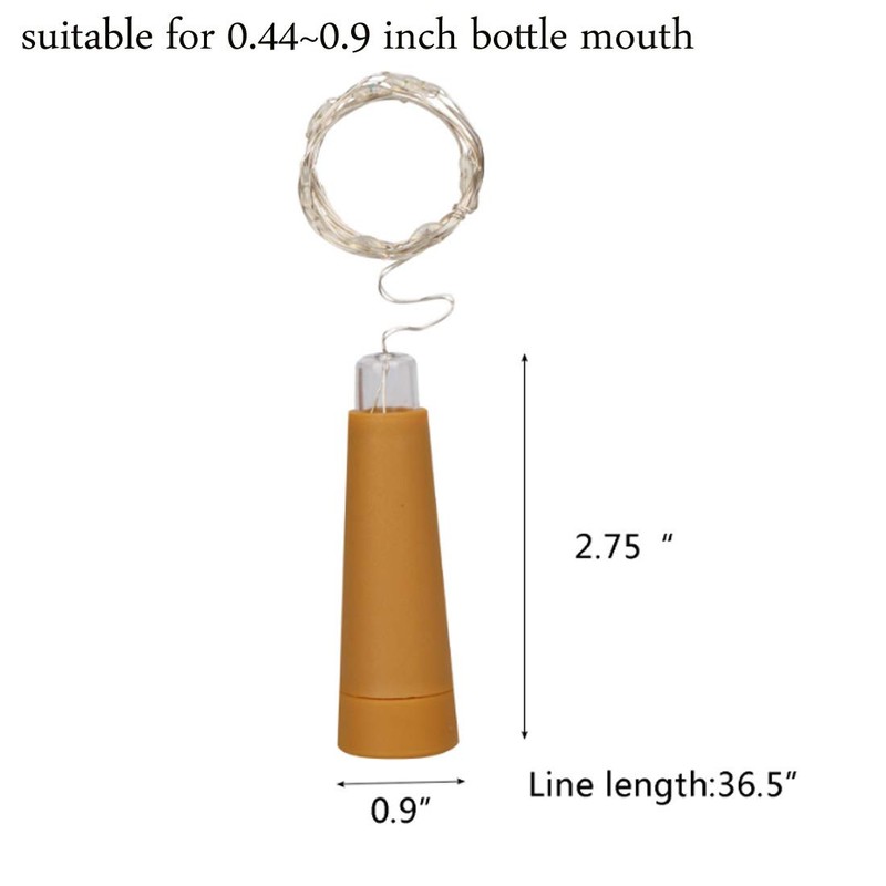 Wine Bottle String Lights,12 Pack 10 LEDs 36.5 Inch AAA