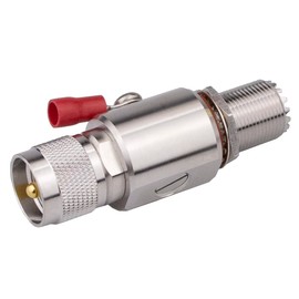 PL-259 Lightning Surge Protector UHF Lightning Arrestor PL259 Male to SO239 Female Bulkhead for CB Ham Base Antennas