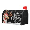 Anyako Merry Christmas Reindeer Black Mailbox Covers Magnetic Standard Size