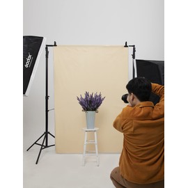 Kate Backdrops for Photography Retro Light Yellow Solid Color Photo Backdround for Newborn Portrait Studio 1.5x2.2m