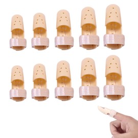 vcsjw Pack of 10 Finger Guards, Finger Splint, Extension Splint Finger, Finger Extension Splint, Multiple Usable Finger Support, Plastic Finger Splint, for Ankle Immobilisation