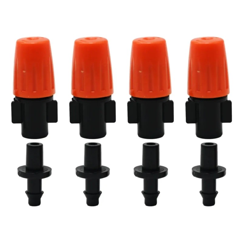 50 Boquillas Atomizadoras Ajustables Para Riego Goteo 1/4