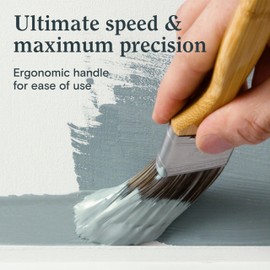 Lick 2.5 inch Bamboo Angled Paint Brush – Cutting In Paint Brush, Sustainable, Bamboo, Painting & Decorating, Walls, Skirting Boards, Radiators, Edging Bristle Brush