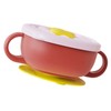 Toddler Suction Cup Bowls with Lids Prevent Falling Stainless Steel