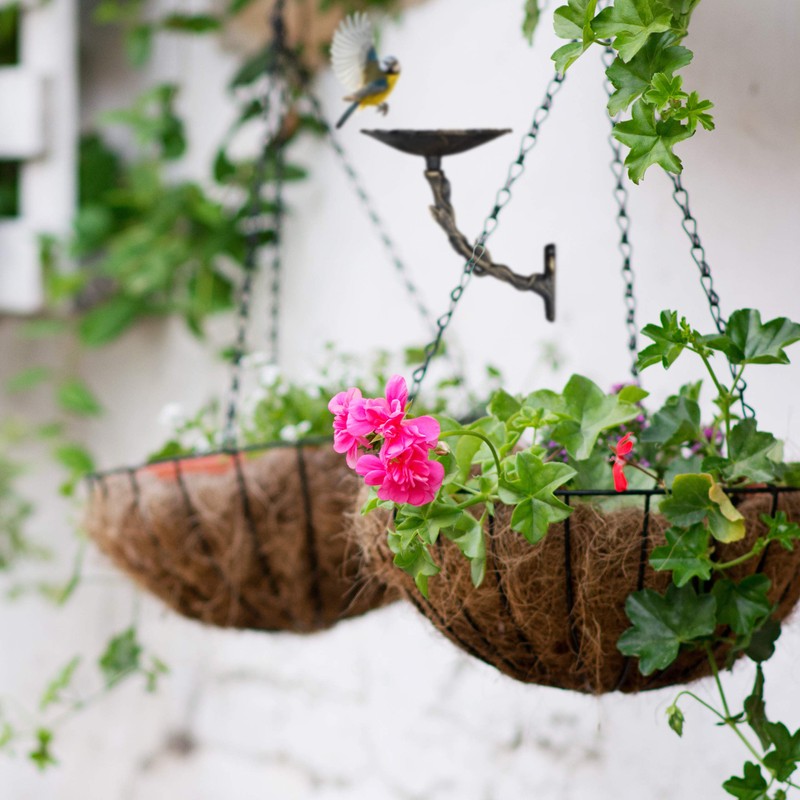 Relaxdays Bird Bath, Water Bowl, Wall Mountable, Frost-Proof, H x