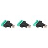 3Pcs RJ45 Screw Terminal Adapter RJ45 Female Thread to 8