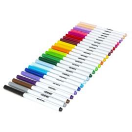 abeec Felt Tip Pens – Set of 25 Assorted Felt Tips for Kids 3+ - 25 Different Coloured Pens in a Box – Colouring Set for Arts and Crafts Supplies