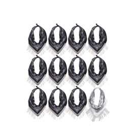 Disco Cowgirl Bachelorette Bandanas | Last Disco Party Decorations (12 Pack Black) Nashville Bachelorette Party Favors I Western Theme Party Favors